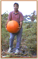 Anthony and his Great Pumpkin (Photo by Angelo Scipione)